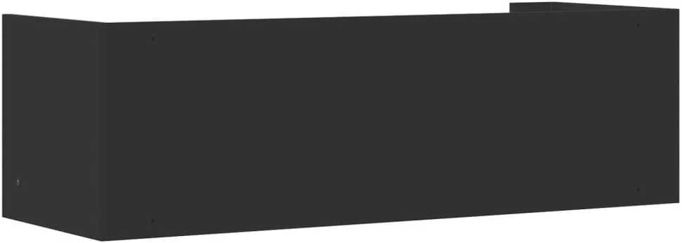 Sieninė lentyna, juodos spalvos, 100x35x30,5cm, MDP