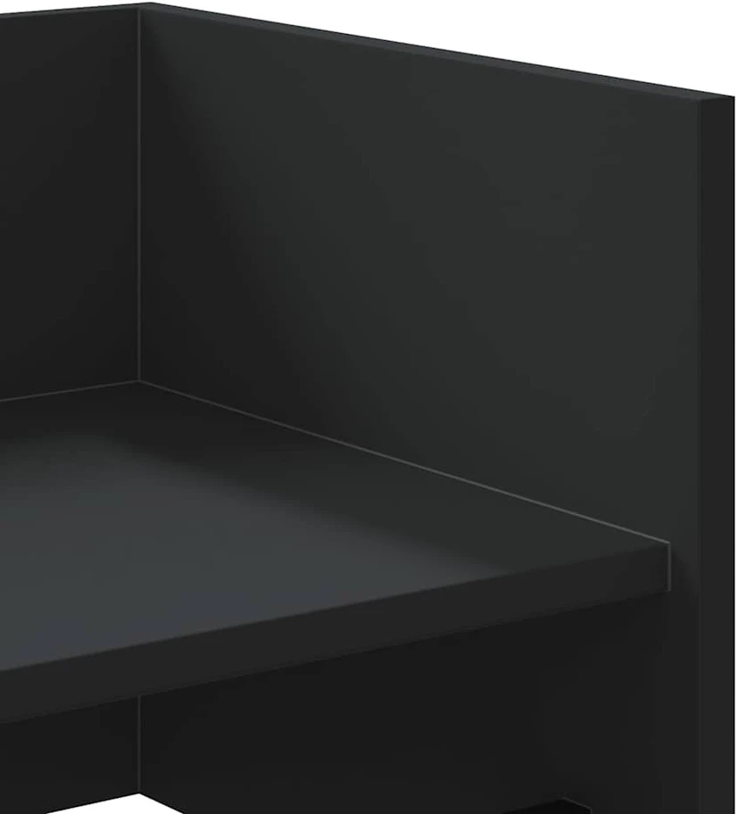 Sieninė lentyna, juodos spalvos, 100x35x30,5cm, MDP