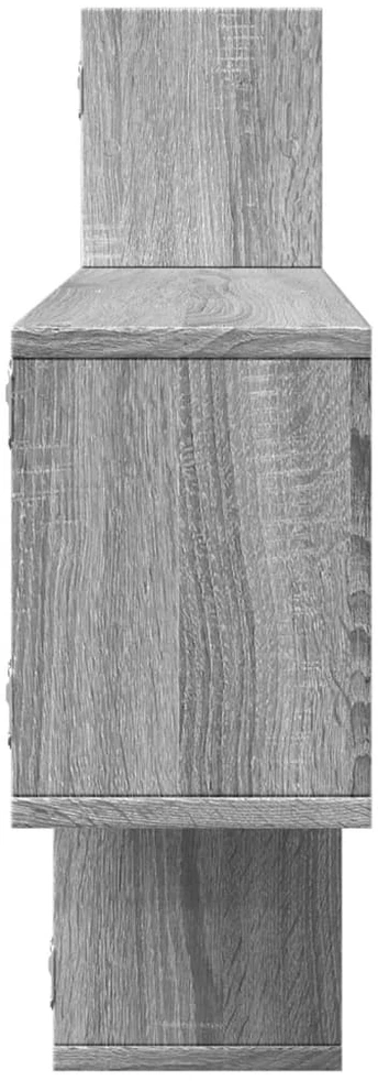 Sieninė lentyna, pilka ąžuolo, 167,5x18x68cm, apdirbta mediena