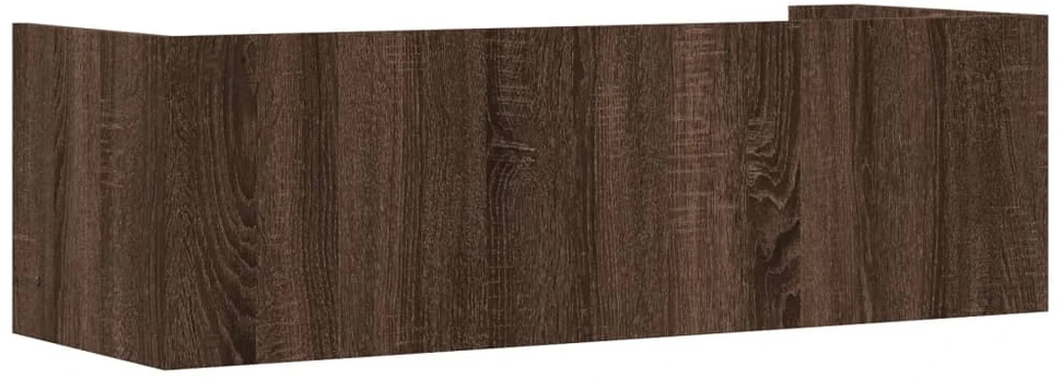 Sieninė lentyna, ruda ąžuolo, 100x35x30,5cm, apdirbta mediena