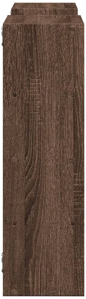 Sieninė lentyna, ruda ąžuolo, 96x18x60cm, apdirbta mediena