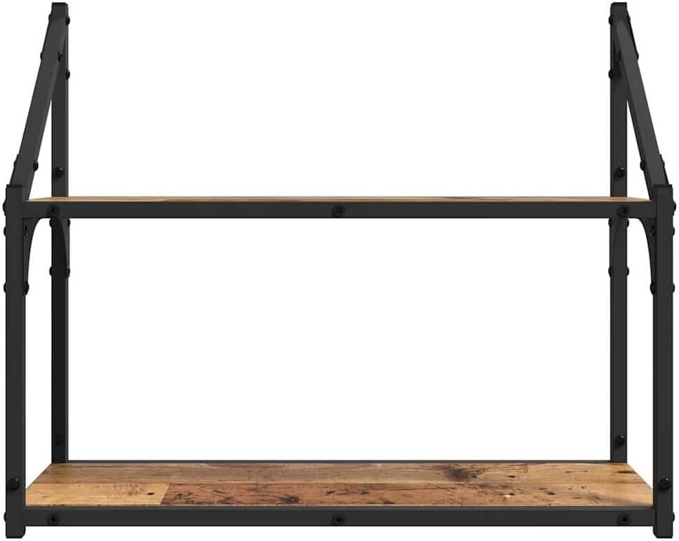 Sieninė lentyna Sieninis Sena mediena 60 x 21 x 51 cm