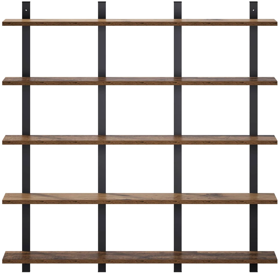 Sieninė lentyna Sendintos medienos 102 x 13,5 x 102 cm