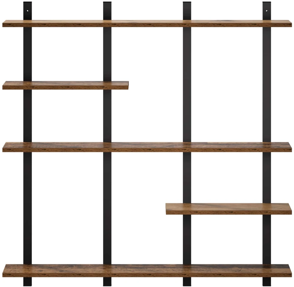 Sieninė lentyna Sendintos medienos 102 x 13.5 x 102.5 cm