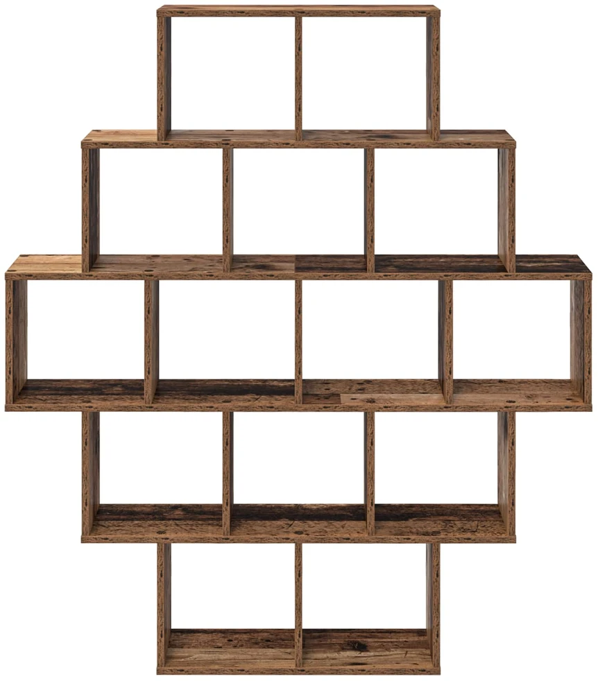 Sieninė lentyna Sendintos medienos 120 x 20 x 136 cm