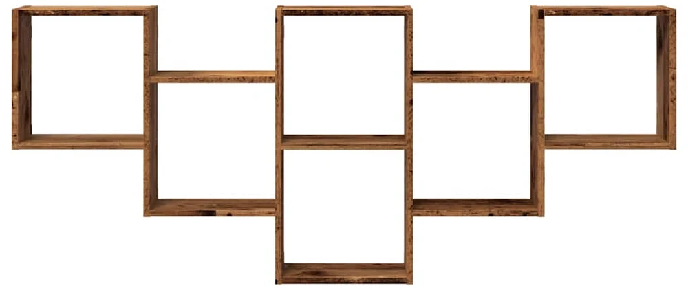 Sieninė lentyna, sendintos medienos, 159x18x66cm, mediena