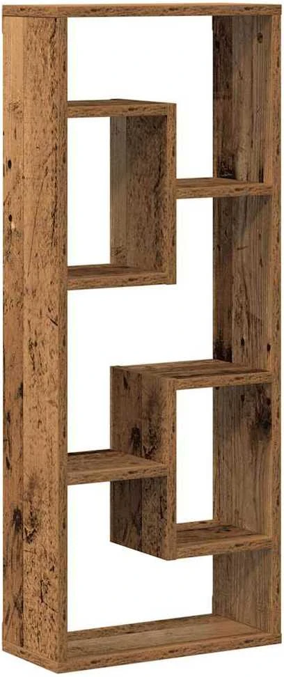 Sieninė lentyna, senovinė mediena, 36x16x90cm, inžinerinė mediena