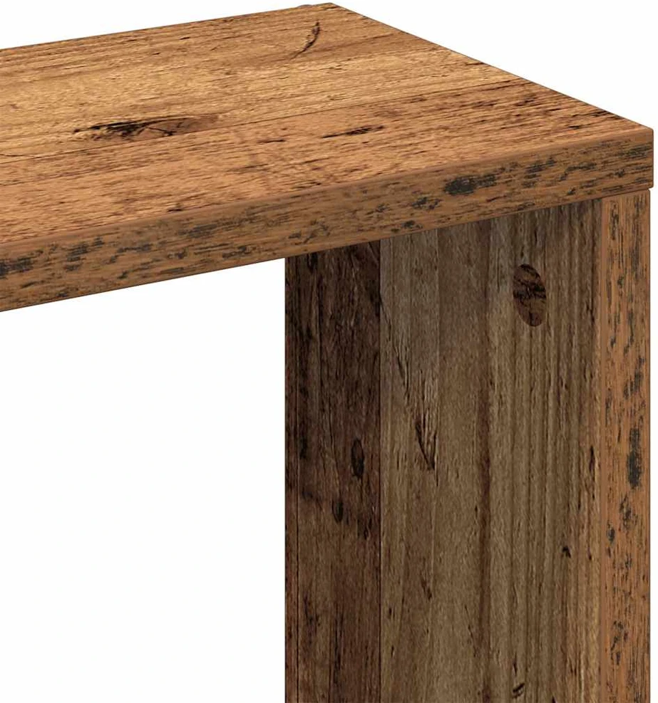 Sieninė lentyna, senovinė mediena, 36x16x90cm, inžinerinė mediena