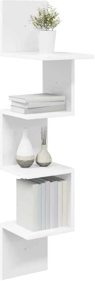 Sieninė lentyna Sieninis Balta 32 x 21 x 107 cm