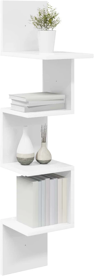 Sieninė lentyna Sieninis Balta 32 x 21 x 107 cm