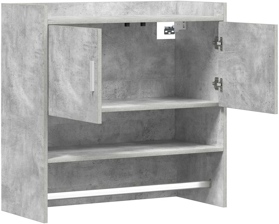 Sieninė lentyna Sieninis Betono pilka 80 x 36 x 80 cm