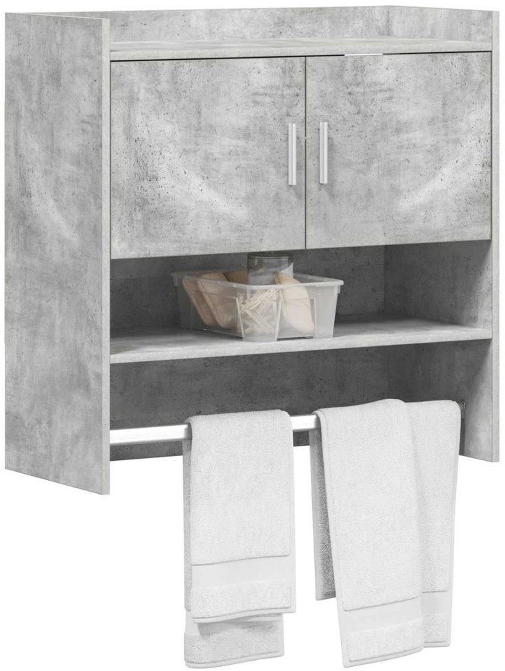 Sieninė lentyna Sieninis Betono pilka 80 x 36 x 80 cm