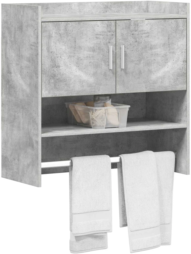 Sieninė lentyna Sieninis Betono pilka 80 x 36 x 80 cm