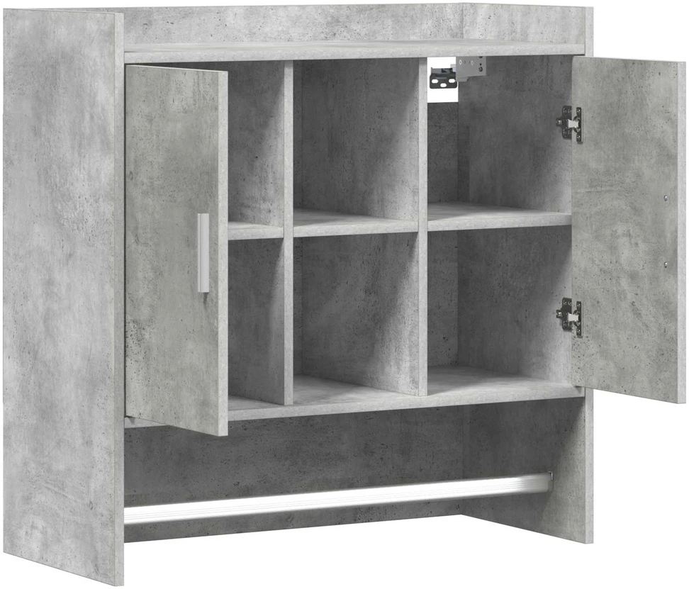 Sieninė lentyna Sieninis Betono pilka 80 x 36 x 80 cm