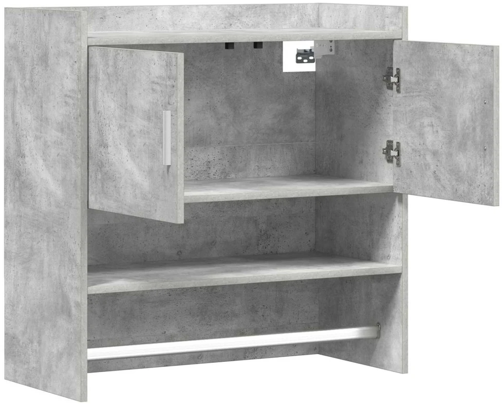 Sieninė lentyna Sieninis Betono pilka 80 x 36 x 80 cm