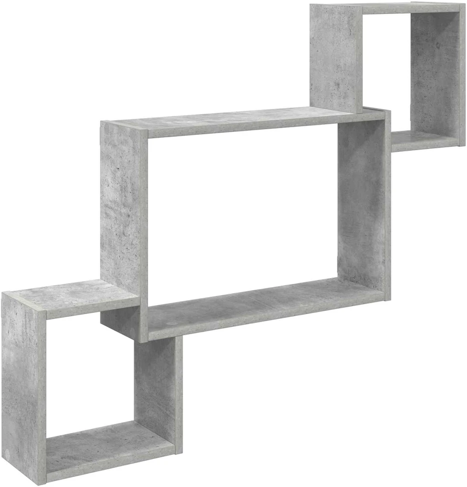 Sieninė lentyna Sieninis Betono pilka 91,5 x 15 x 76 cm