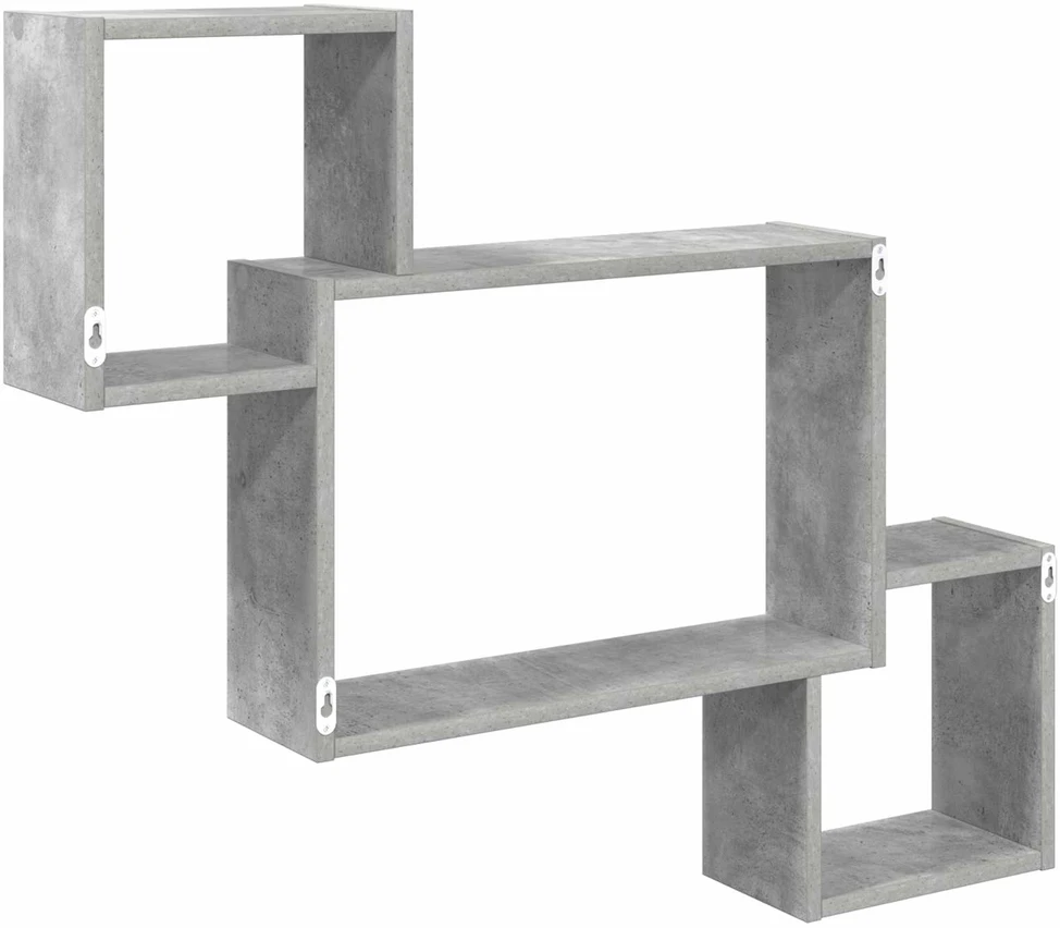 Sieninė lentyna Sieninis Betono pilka 91,5 x 15 x 76 cm