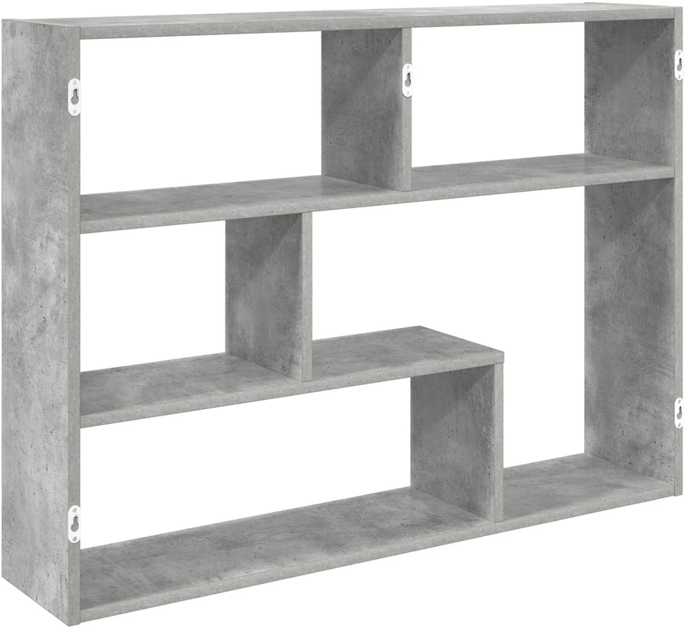 Sieninė lentyna Sieninis Betono pilka 95 x 20 x 69,5 cm