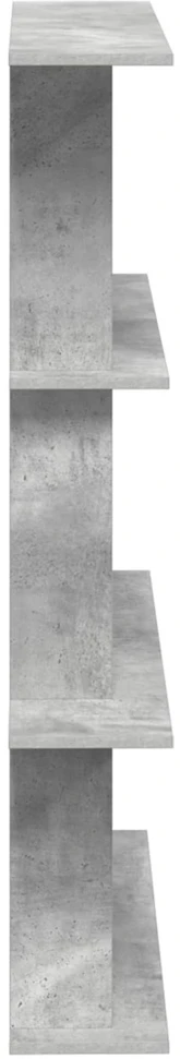 Sieninė lentyna Betono pilka 100 x 20 x 126 cm Apdirbta mediena