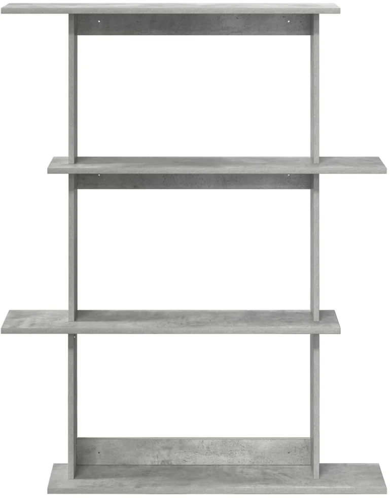 Sieninė lentyna Betono pilka 100 x 20 x 126 cm Apdirbta mediena