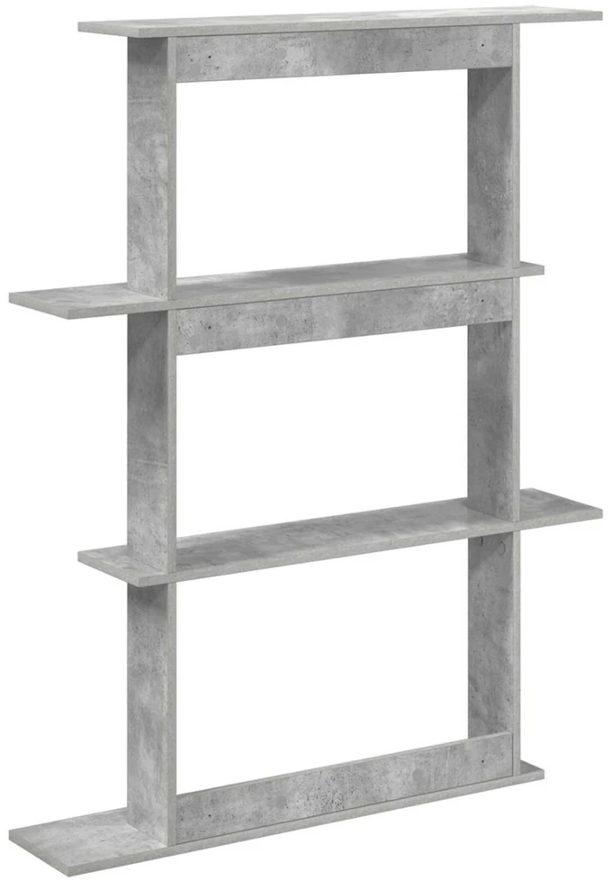Sieninė lentyna Betono pilka 100 x 20 x 126 cm Apdirbta mediena