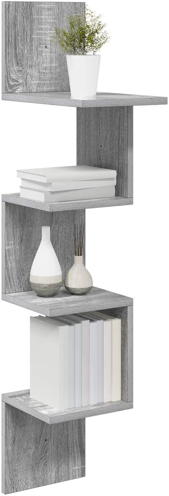 Sieninė lentyna Sieninis Pilka Sonoma 32 x 21 x 107 cm