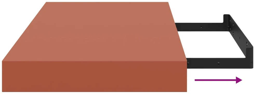 Sieninė lentyna Sieninis Raudona 50 x 23,5 x 3,8 cm