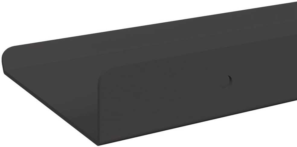 Plūduriuojanti lentyna 4 vnt. Juodas 30 x 9 x 2,5 cm Plienas