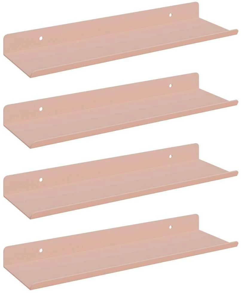 Plūduriuojanti lentyna 4 vnt. Rožinė 30 x 9 x 2,5 cm Plienas