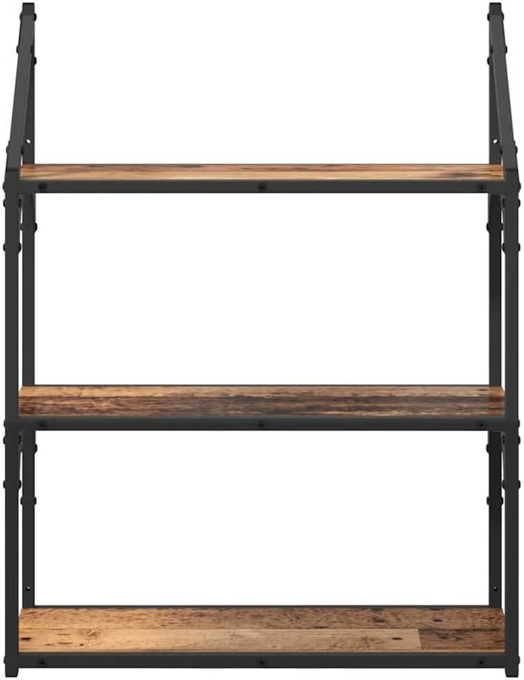 Sieninė lentyna Sieninis Senovinis medis 60 x 21 x 78,5 cm