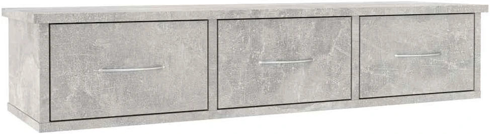 TV staliukas Sieninė lentyna su stalčiais, betono, 88x26x18,5cm, mediena