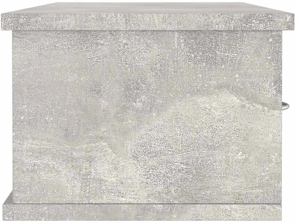 TV staliukas Sieninė lentyna su stalčiais, betono, 88x26x18,5cm, mediena