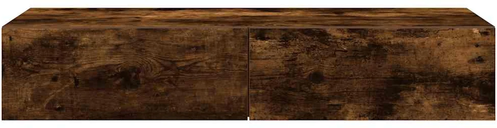 Sieninė lentyna su stalčiais, dūminio ąžuolo, 100x36x19cm