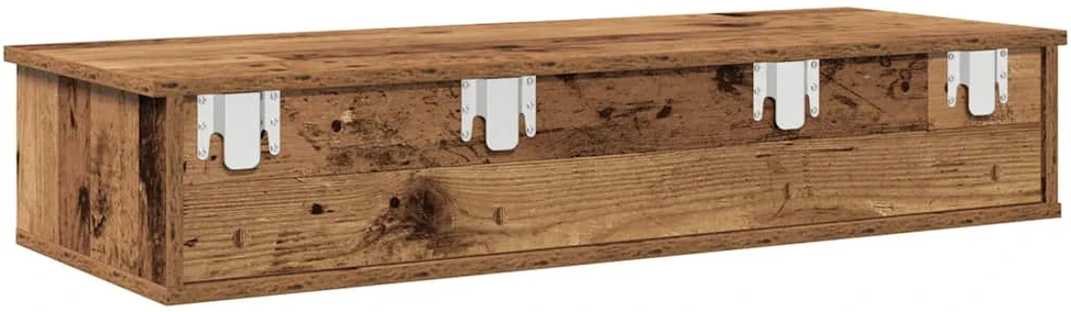 Sieninė lentyna su stalčiais, medienos, 100x37,5x19cm