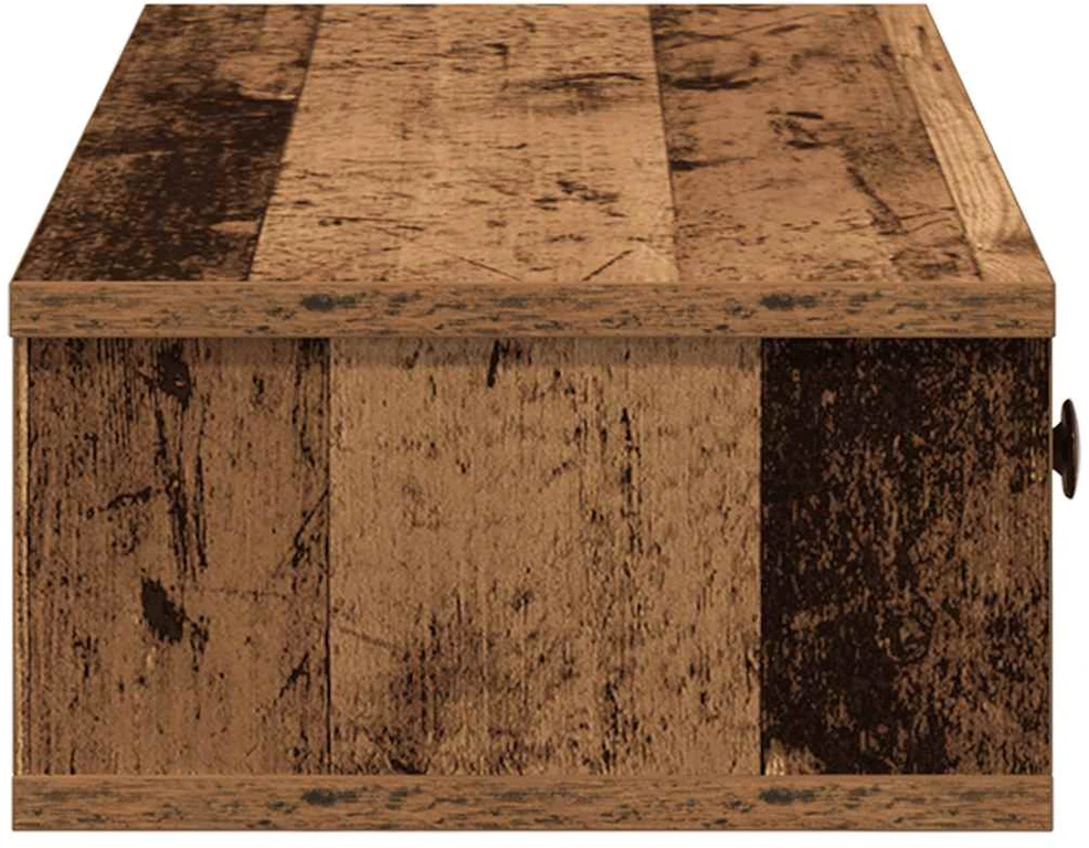 Sieninė lentyna su stalčiais, medienos, 60x28x15cm