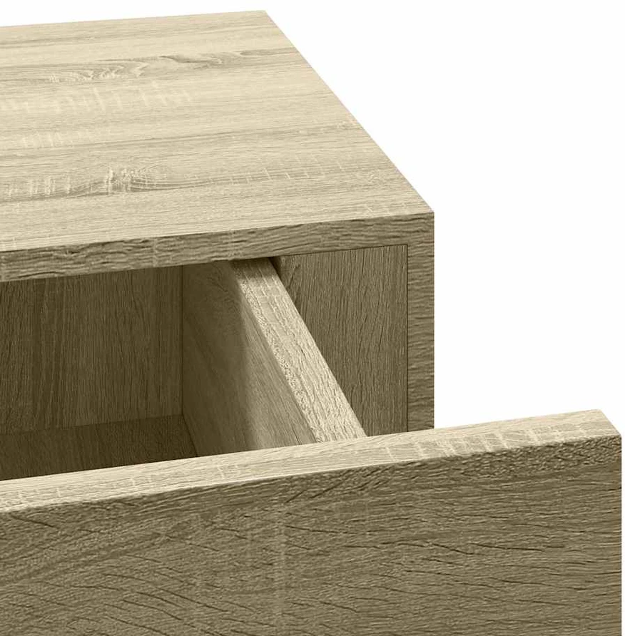 Sieninė lentyna su stalčiumi, ąžuolo, 40x23,5x10cm, MDF