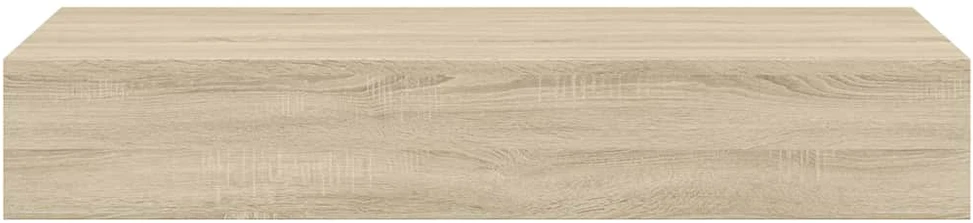 Sieninė lentyna su stalčiumi, ąžuolo, 60x23,5x10cm, MDF