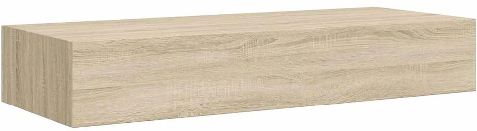 Sieninė lentyna su stalčiumi, ąžuolo, 60x23,5x10cm, MDF