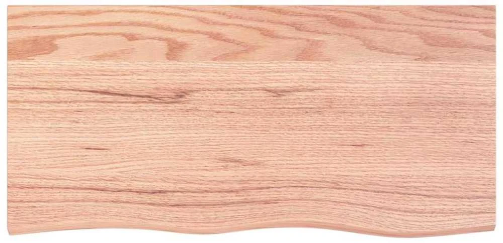 Sieninė lentyna, šviesiai ruda, 100x50x(2-4) cm, ąžuolo masyvas