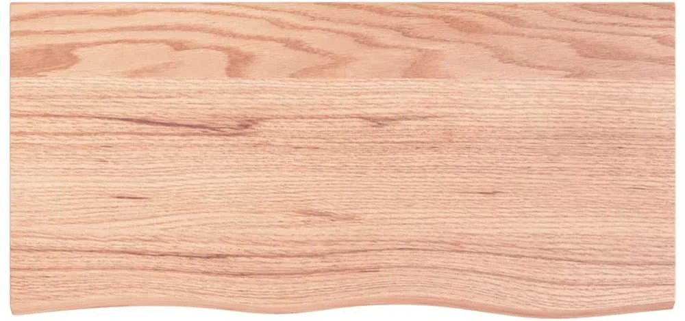 Sieninė lentyna, šviesiai ruda, 100x50x(2-4) cm, ąžuolo masyvas