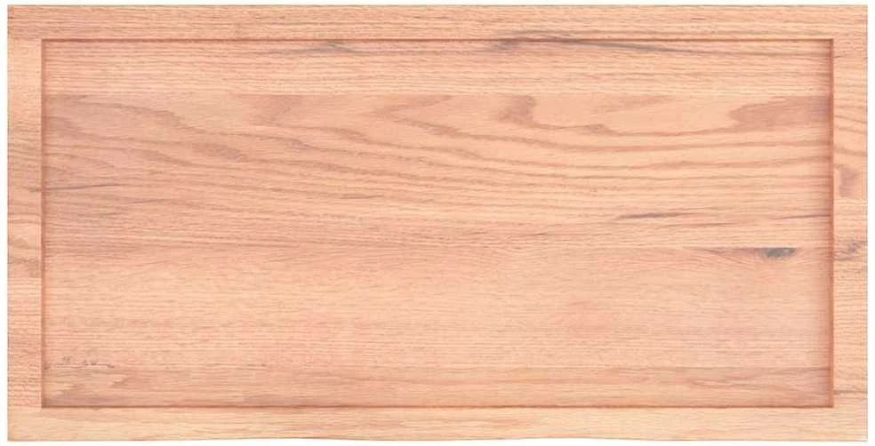 Sieninė lentyna, šviesiai ruda, 100x50x(2-4) cm, ąžuolo masyvas
