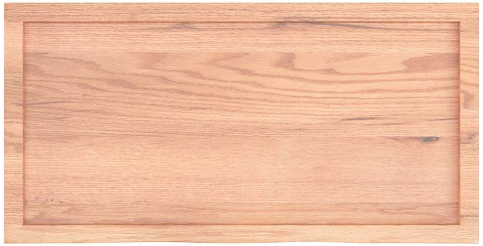 Sieninė lentyna, šviesiai ruda, 100x50x(2-6) cm, ąžuolo masyvas