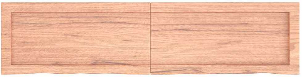 Sieninė lentyna, šviesiai ruda, 120x30x(2-4) cm, ąžuolo masyvas
