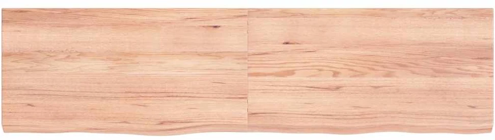 Sieninė lentyna, šviesiai ruda, 120x30x(2-4) cm, ąžuolo masyvas