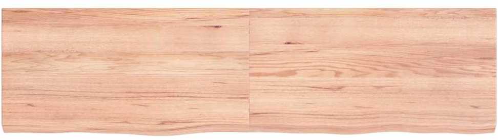 Sieninė lentyna, šviesiai ruda, 120x30x(2-4) cm, ąžuolo masyvas