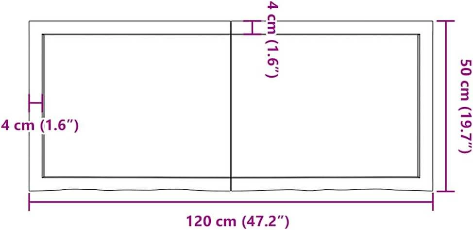Sieninė lentyna, šviesiai ruda, 120x50x(2-4) cm, ąžuolo masyvas