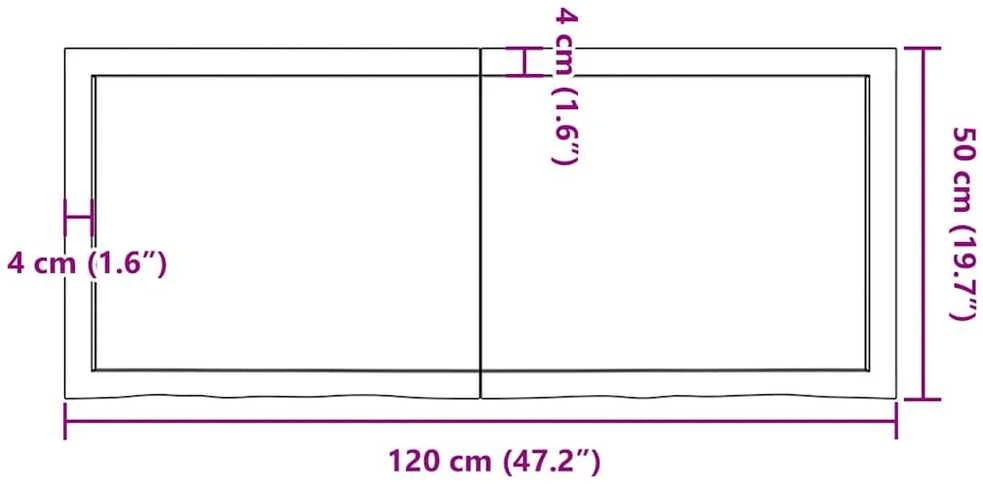 Sieninė lentyna, šviesiai ruda, 120x50x(2-6) cm, ąžuolo masyvas