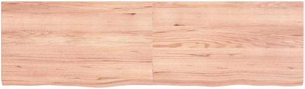 Sieninė lentyna, šviesiai ruda, 140x40x(2-4) cm, ąžuolo masyvas