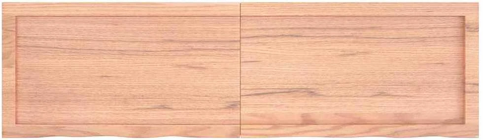 Sieninė lentyna, šviesiai ruda, 140x40x(2-4) cm, ąžuolo masyvas
