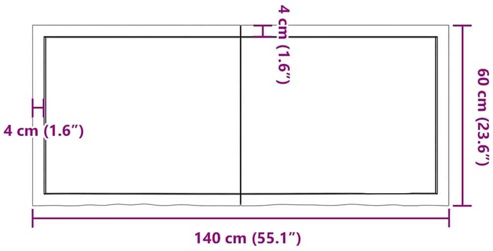 Sieninė lentyna, šviesiai ruda, 140x60x(2-4) cm, ąžuolo masyvas